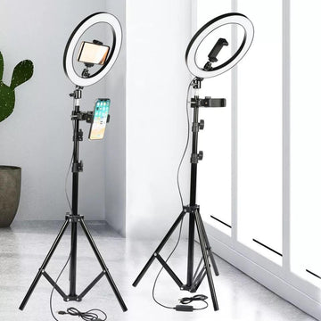 26cm Ring Light With Mobile Holder With 7Feet Tripod Stand in Three Different Mode Light