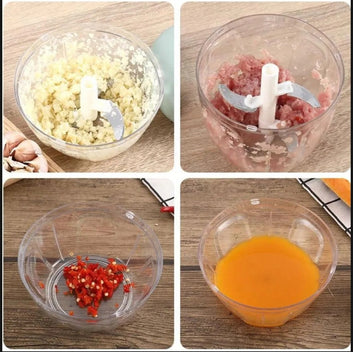 900ML Manual Food Chopper with 5 Sharp