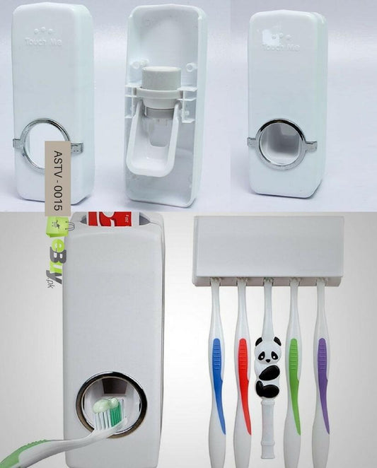 Best Quality Set of Toothpaste Dispenser & Brush Holder -