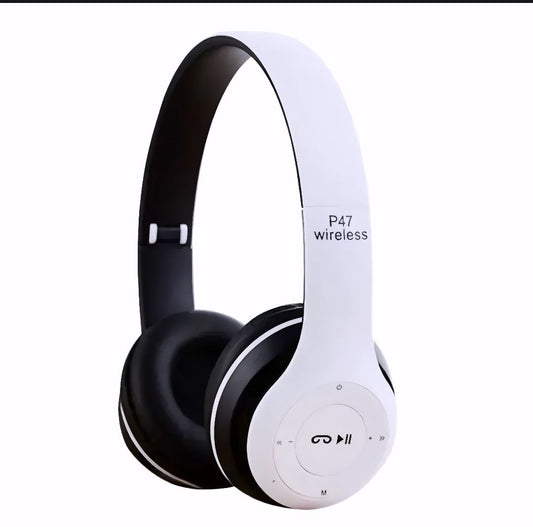 P47 Wireless Bluetooth Headphones – HiFi Stereo Sound, Built-in Mic, Wireless Over-Ear Headset for Music, Gaming & Calls
