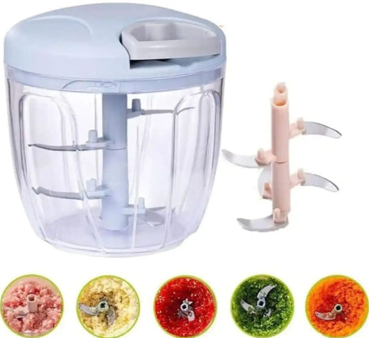 900ML Manual Food Chopper with 5 Sharp